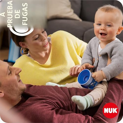 Detalle de NUK Mini Magic Cup: taza para sorber 360° sin derrames, +6 meses, 160 ml en turquesa