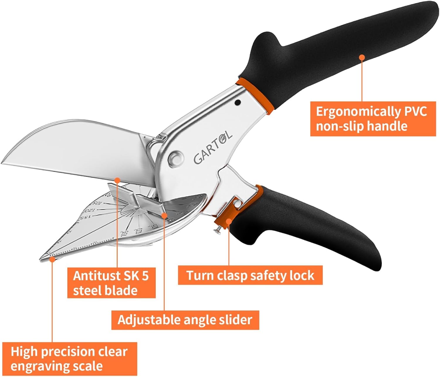 Detalle de GARTOL Miter Shears 45 to 135 degree