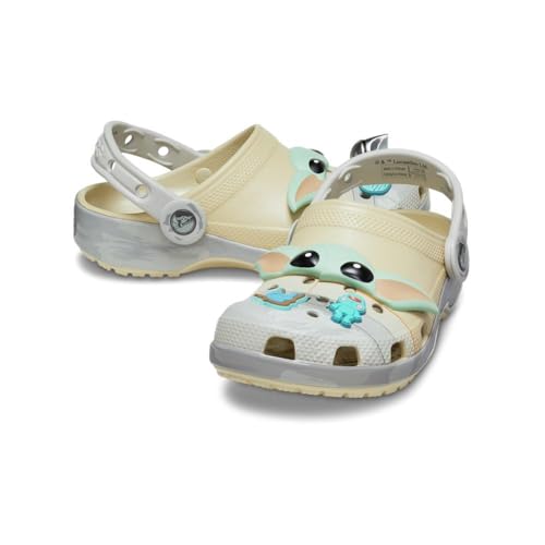 Detalle 2 de Crocs Grogu Classic Clog K 🧸 Zuecos Unisex Niños, Crema 29/30 EU