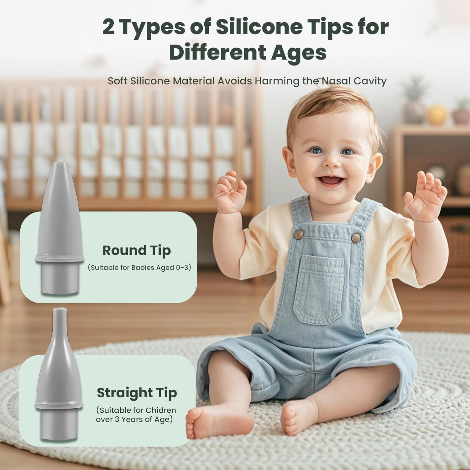 Thumbnail 3 de Uplayteck Nasal Aspirator for Baby – Electric Baby Nasal Aspirator with 6 Levels, 78 KPa Suction, Soothing Light and Nursery Rhymes