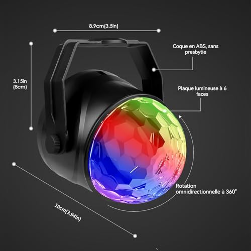 Thumbnail 7 de FIMEI Boule Disco 2 Pack – Contrôlée par Musique avec Télécommande