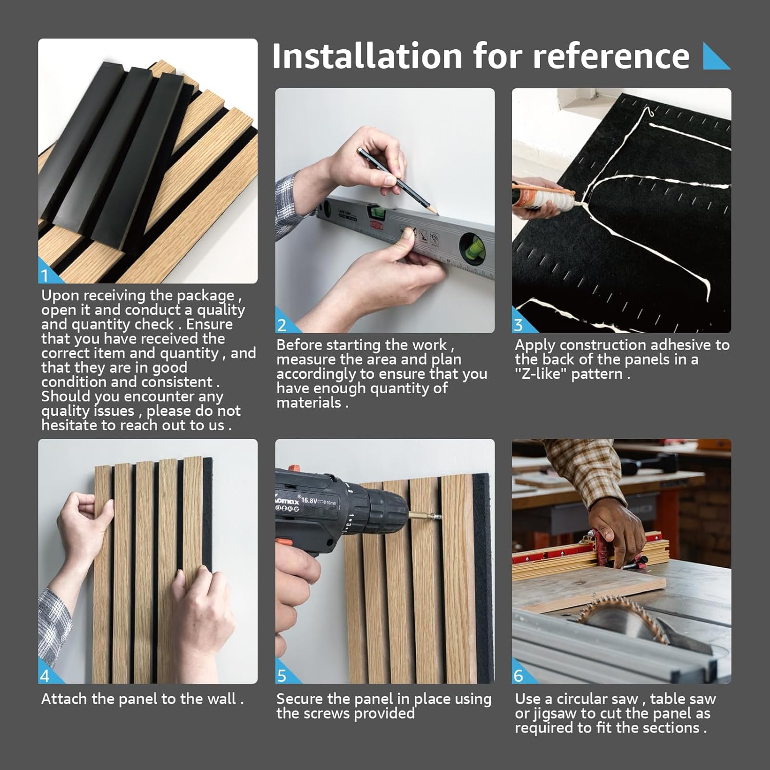 Thumbnail 6 de Art3d Wood Slat Acoustic Panels 47.2in