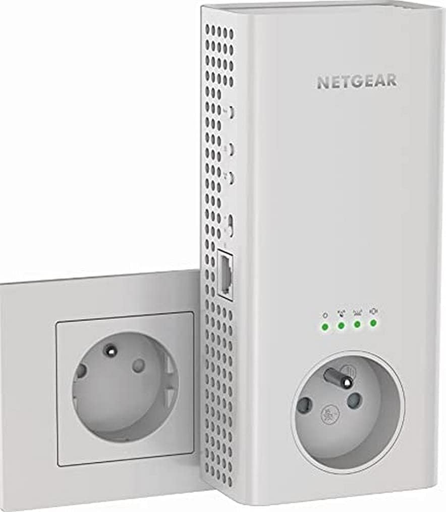 Detalle de Netgear EAX15 WiFi 6 Mesh Repeater AX1800 – Abdeckung bis 100 m², 20 Geräte, Smart Roaming