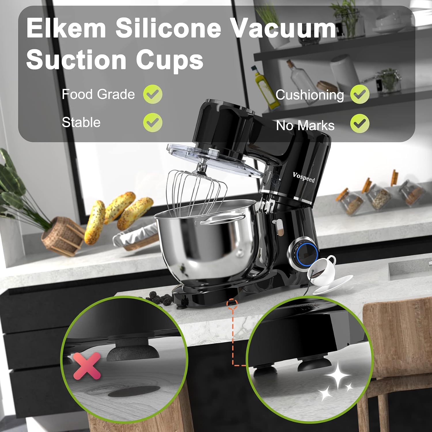 Thumbnail 6 de Vospeed Stand Mixer 8L Kitchen Mixer
