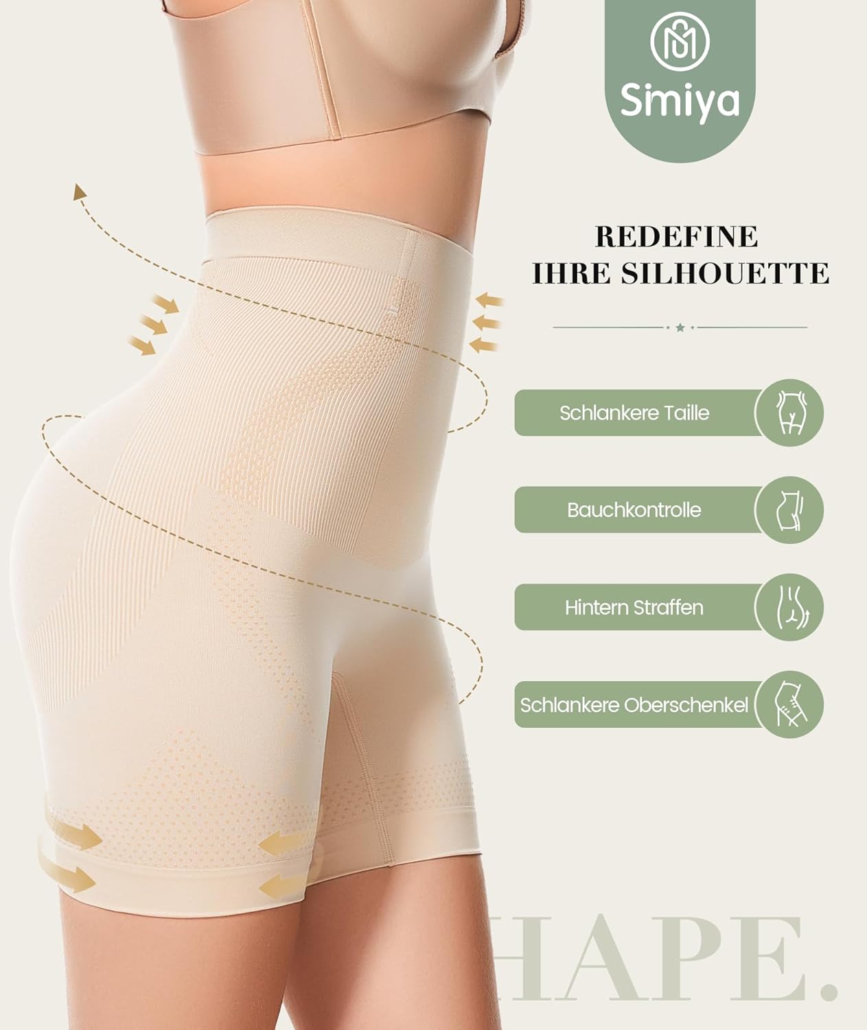 Thumbnail 1 de SIMIYA Bauchweg Unterhose Damen Hohe Taille – nahtloses Shapewear Miederpant