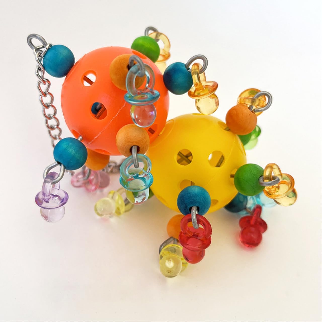 Thumbnail 2 de Didabotak Bird Chewing Toys: Hanging Colorful Plastic Ball Toy for Small to Medium Birds