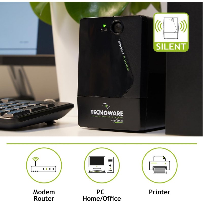 Thumbnail 2 de Tecnoware Era Plus 900 SAI interactiva 900VA 630W con 2 salidas Schuko 🔋