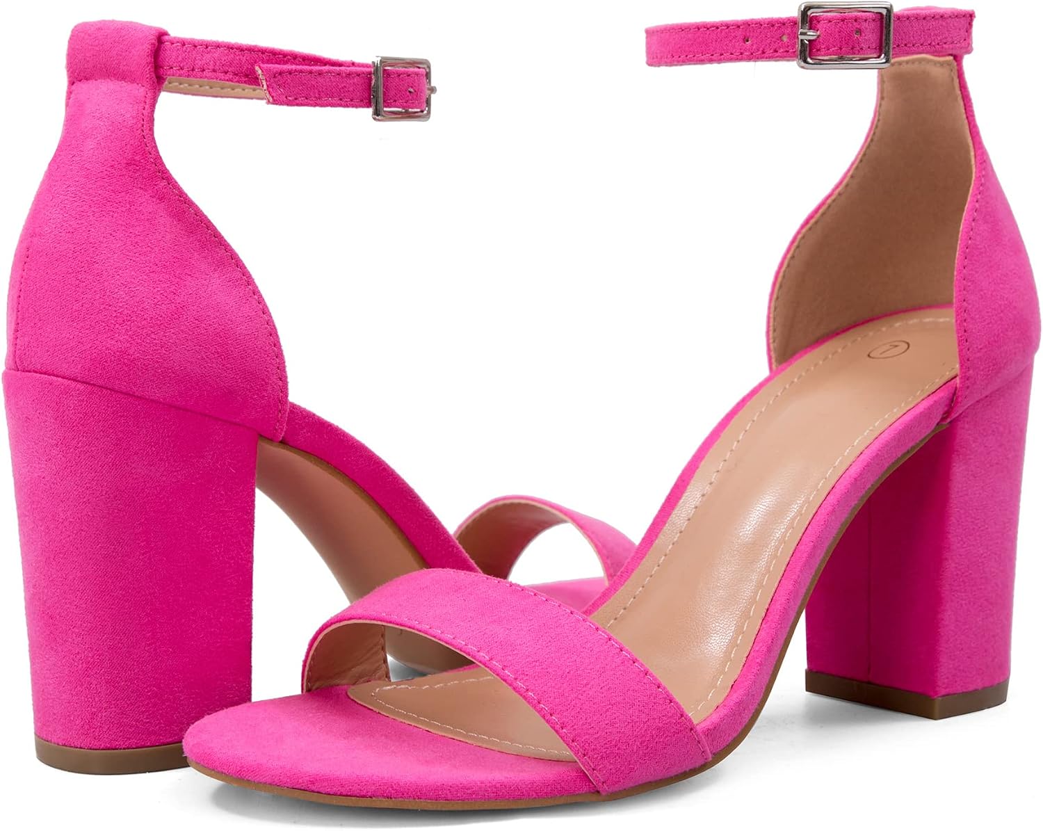 Detalle 2 de COASIS Women's Chunky Block Heels Open Toe Ankle Strap Sandals