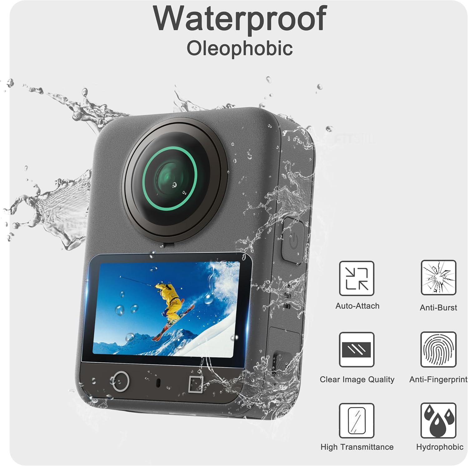 Thumbnail 4 de FiTSTILL Tempered Glass Screen Protector for DJI Osmo 360