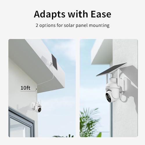 Thumbnail 3 de SEHMUA 2K Solar Wireless Security Cameras (2-Pack) with Pan/Tilt, Color Night Vision