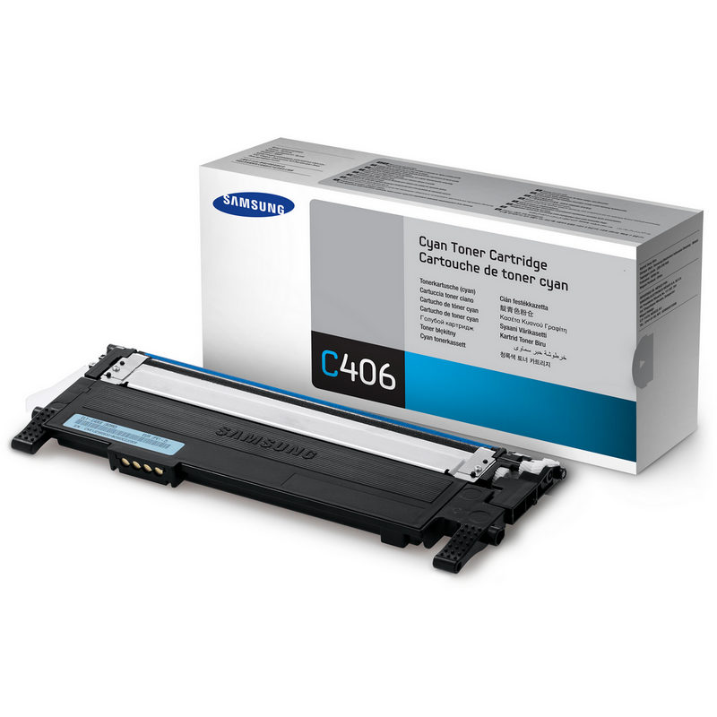 Detalle de Samsung CLT-C406S Cian para CLP-360/365 y CLX-3300/3305 | Ficha orientada a compra