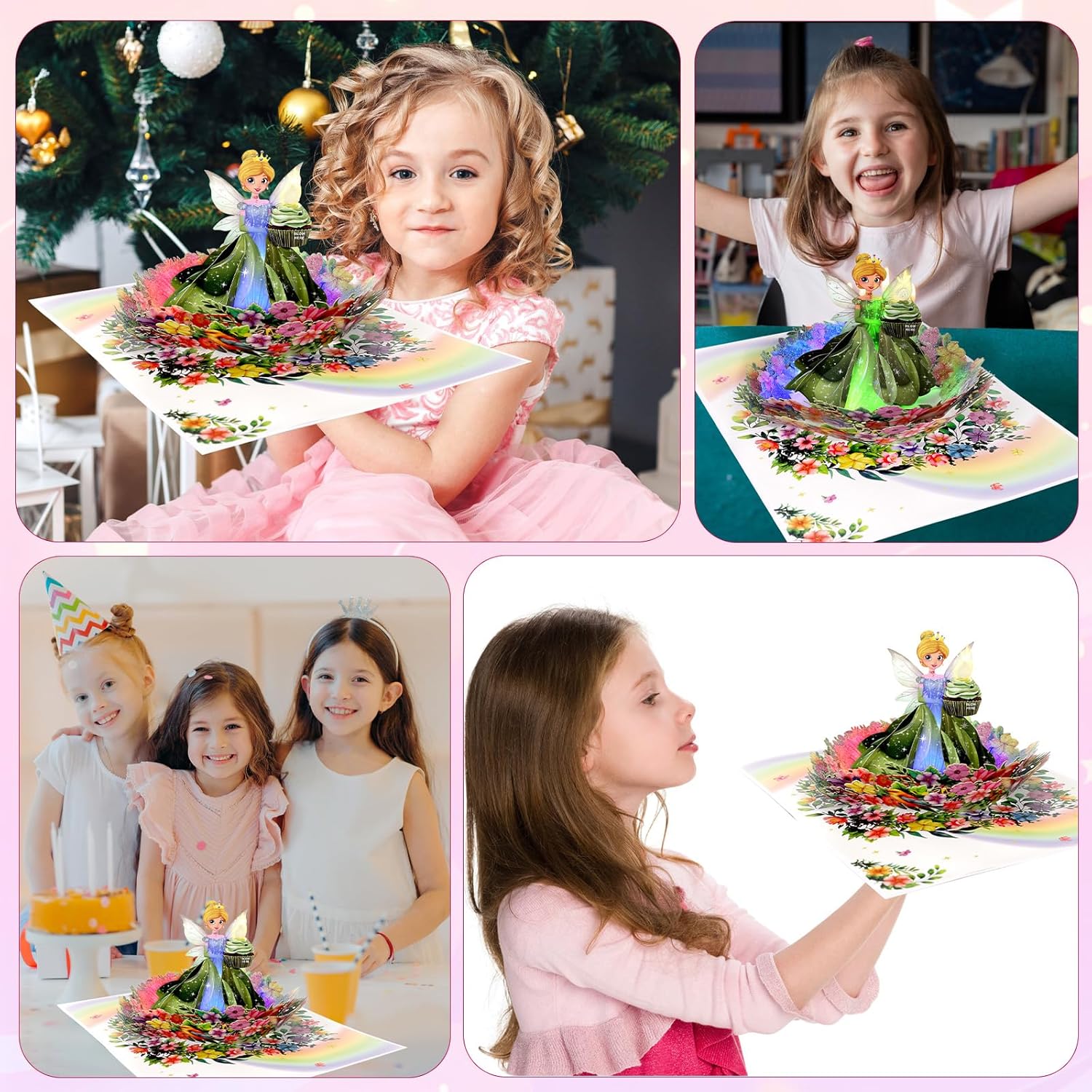 Thumbnail 4 de Geburtstagskarte für Mädchen mit Musik und Pop-up-Design „Happy Birthday“ (mit Lichtern)