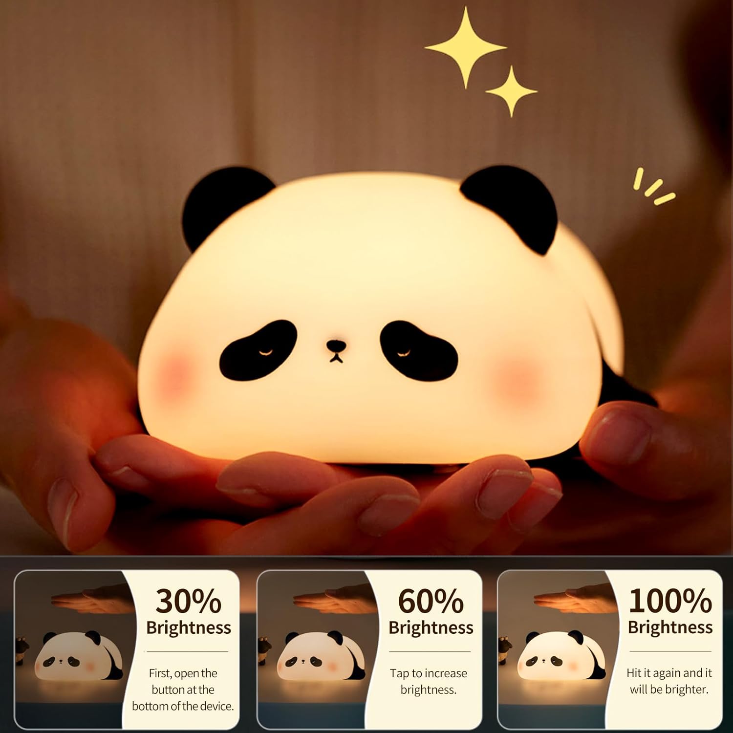 Detalle 2 de AmmToo Nachtlicht Panda dimmbar 1200 mAh