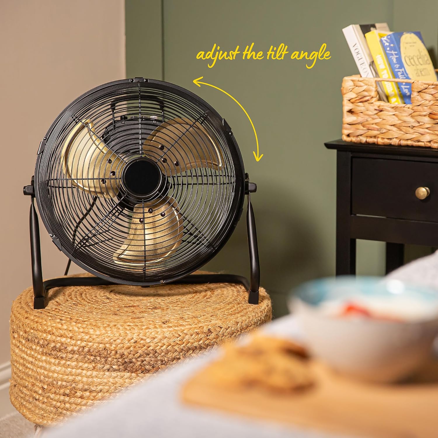 Thumbnail 5 de Russell Hobbs RHGF1221BG 12" High Velocity Floor Fan in Brushed Gold (3 speed settings, tilt)
