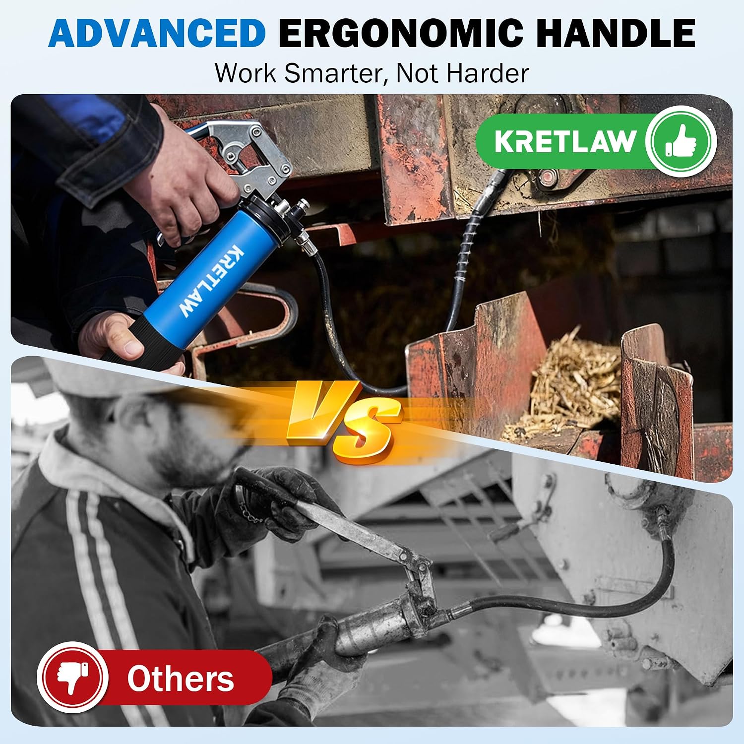 Detalle 2 de KRETLAW 7000 PSI Heavy Duty Pistol Grip Grease Gun Kit