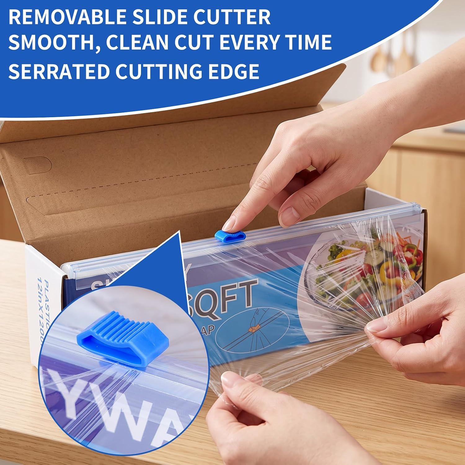 Detalle 2 de Plastic Wrap with Slide Cutter, 12-Inch Roll