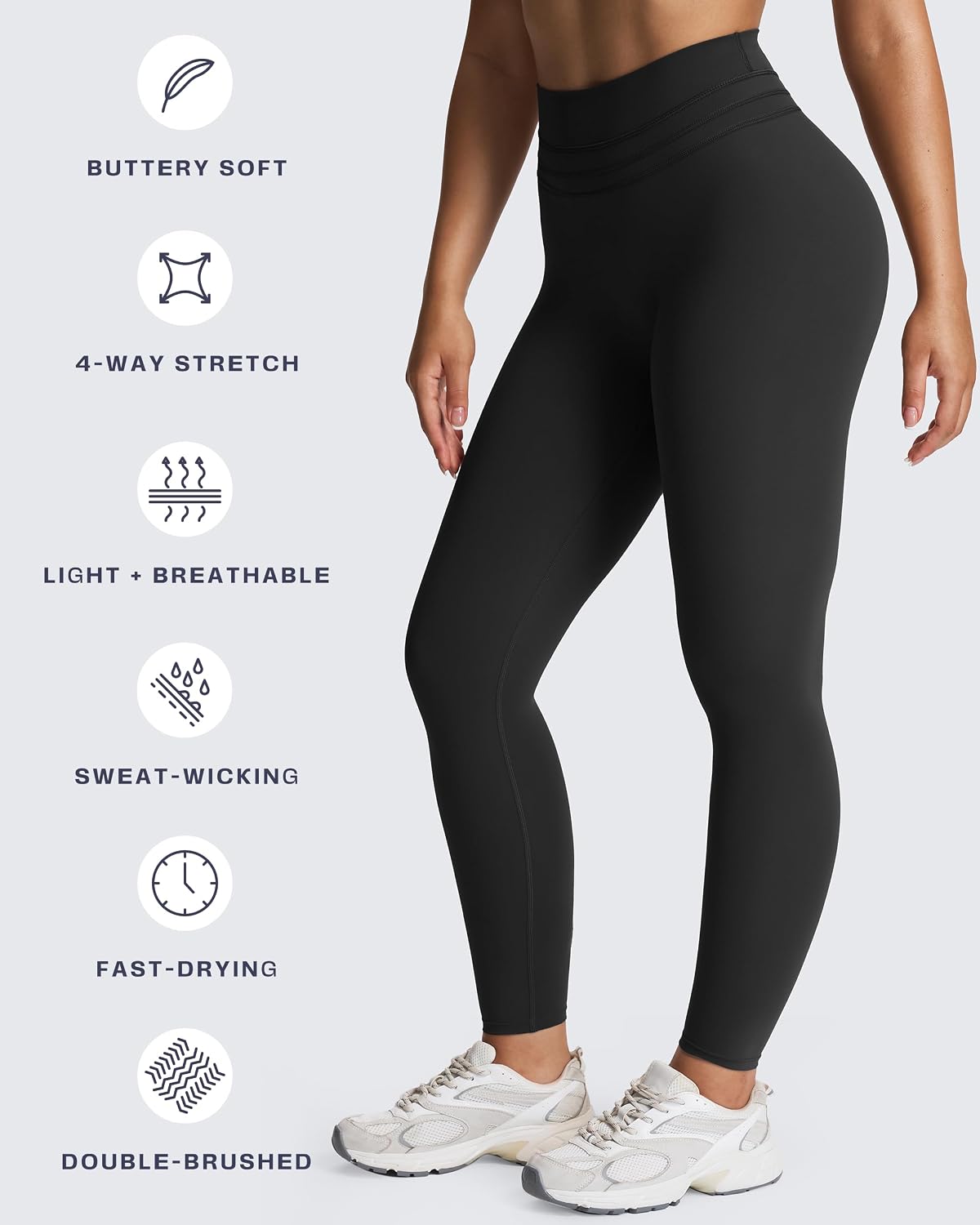 Detalle de Aoxjox Women's Yoga Leggings 26-inch