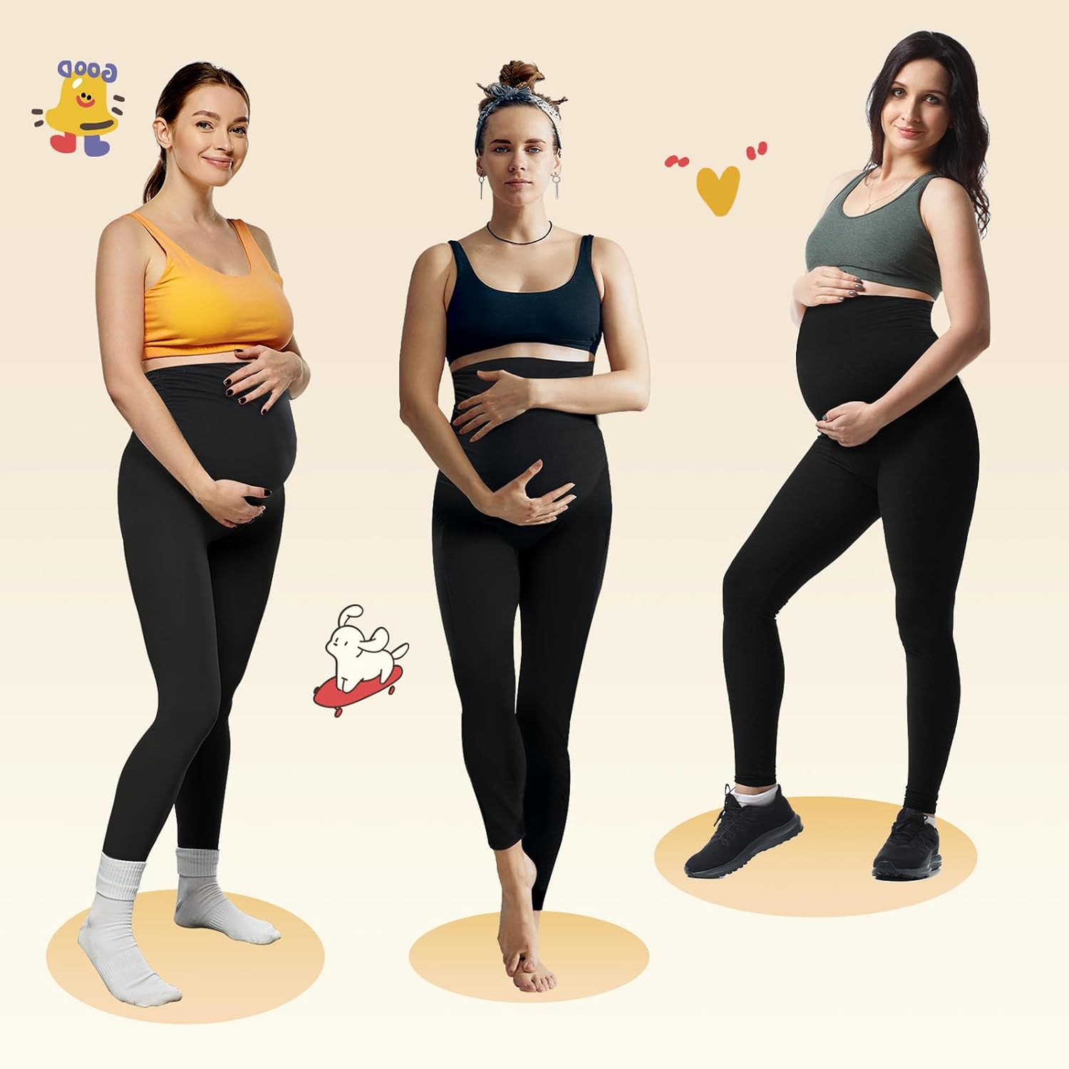 Detalle 2 de Leggings premaman con tasche Ymmott