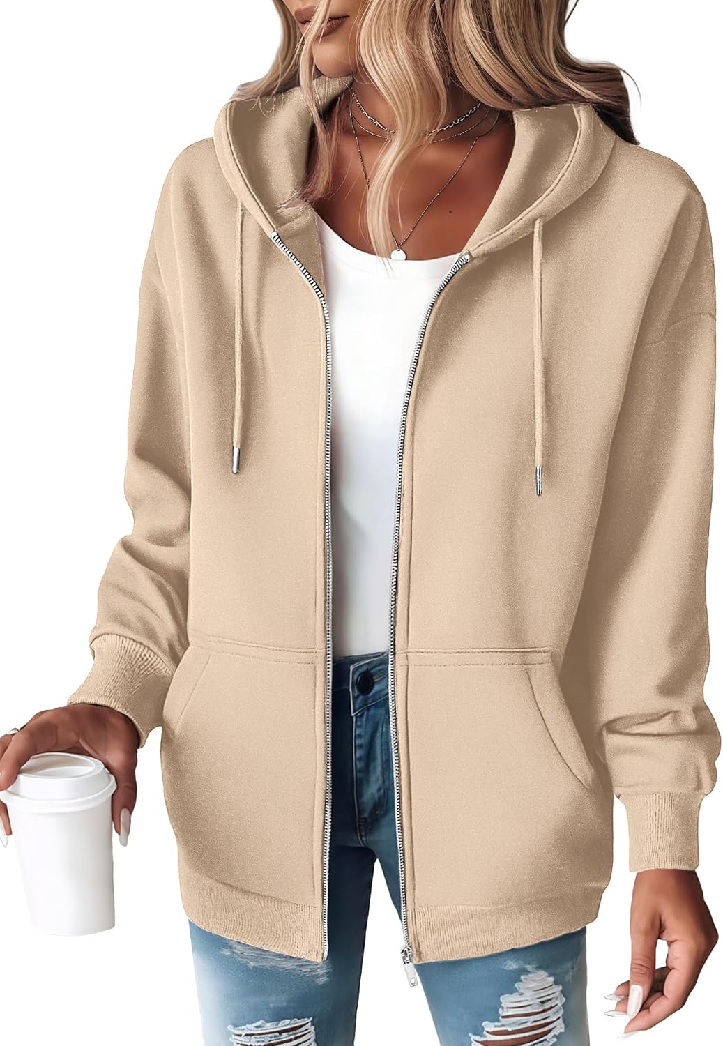 Zeagoo Hoodies Zip Up Oversized Hoodie 2025