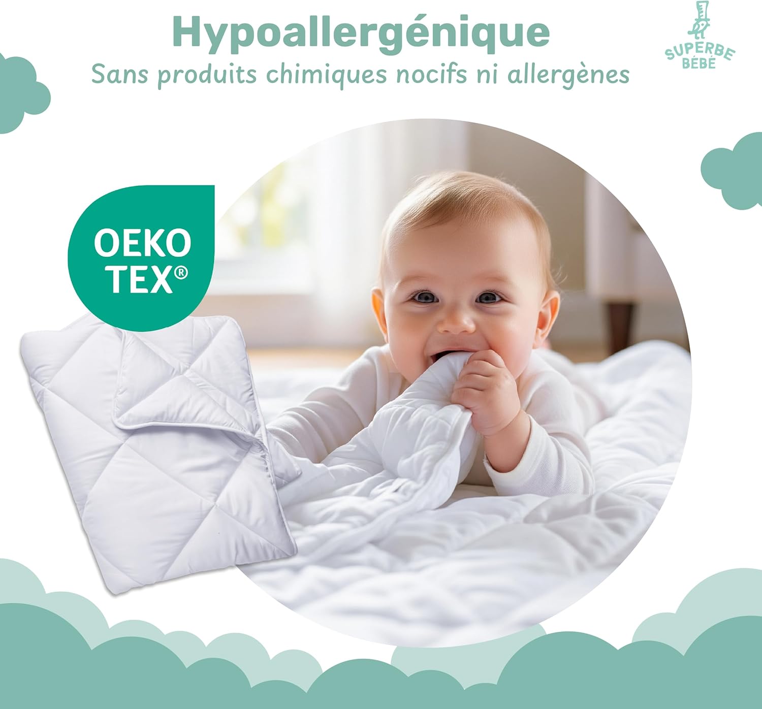 Thumbnail 3 de Couette bébé 100x135 cm pour lit