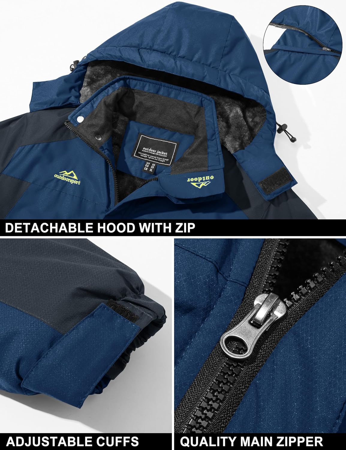 Thumbnail 6 de TACVASEN Men's Winter Ski Jacket waterproof 1 Jacket
