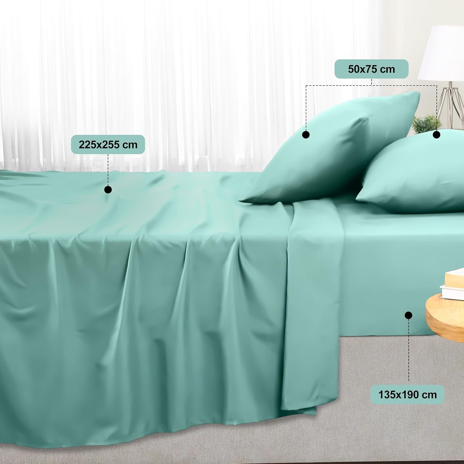 Detalle 2 de Utopia Bedding Juego de Sábanas 135x190 microfibra