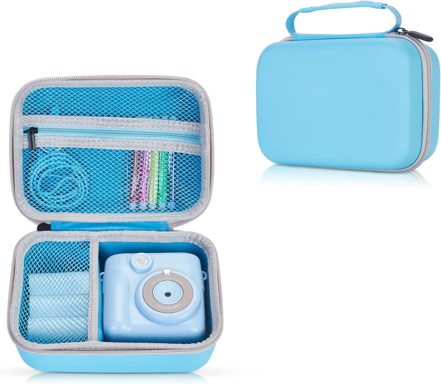 Detalle de Riosin Kids Camera Case for Instant Print Cameras (Light Blue) – Fits Hangrui, TIATUA, CalineGam and More