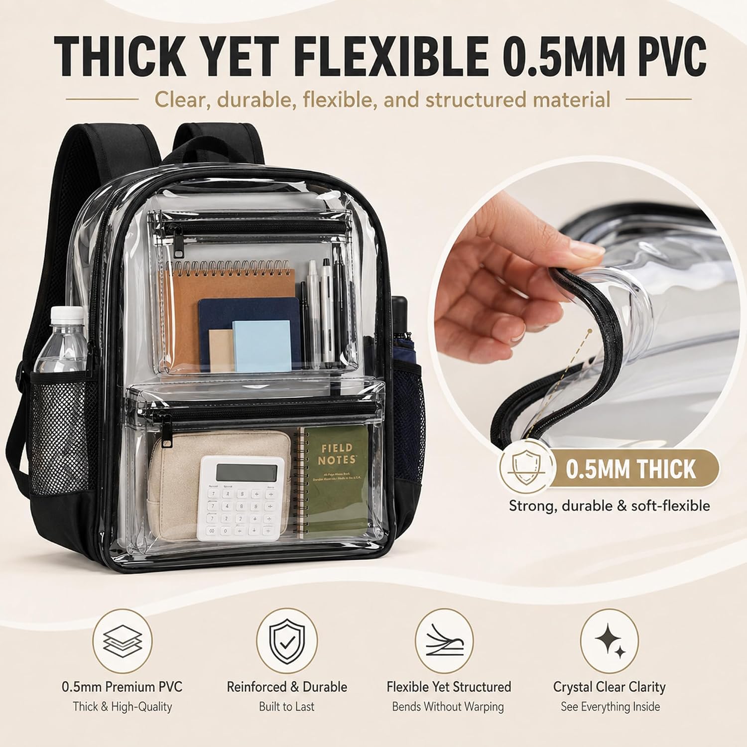 Thumbnail 6 de Clear Backpack, 0.5mm PVC