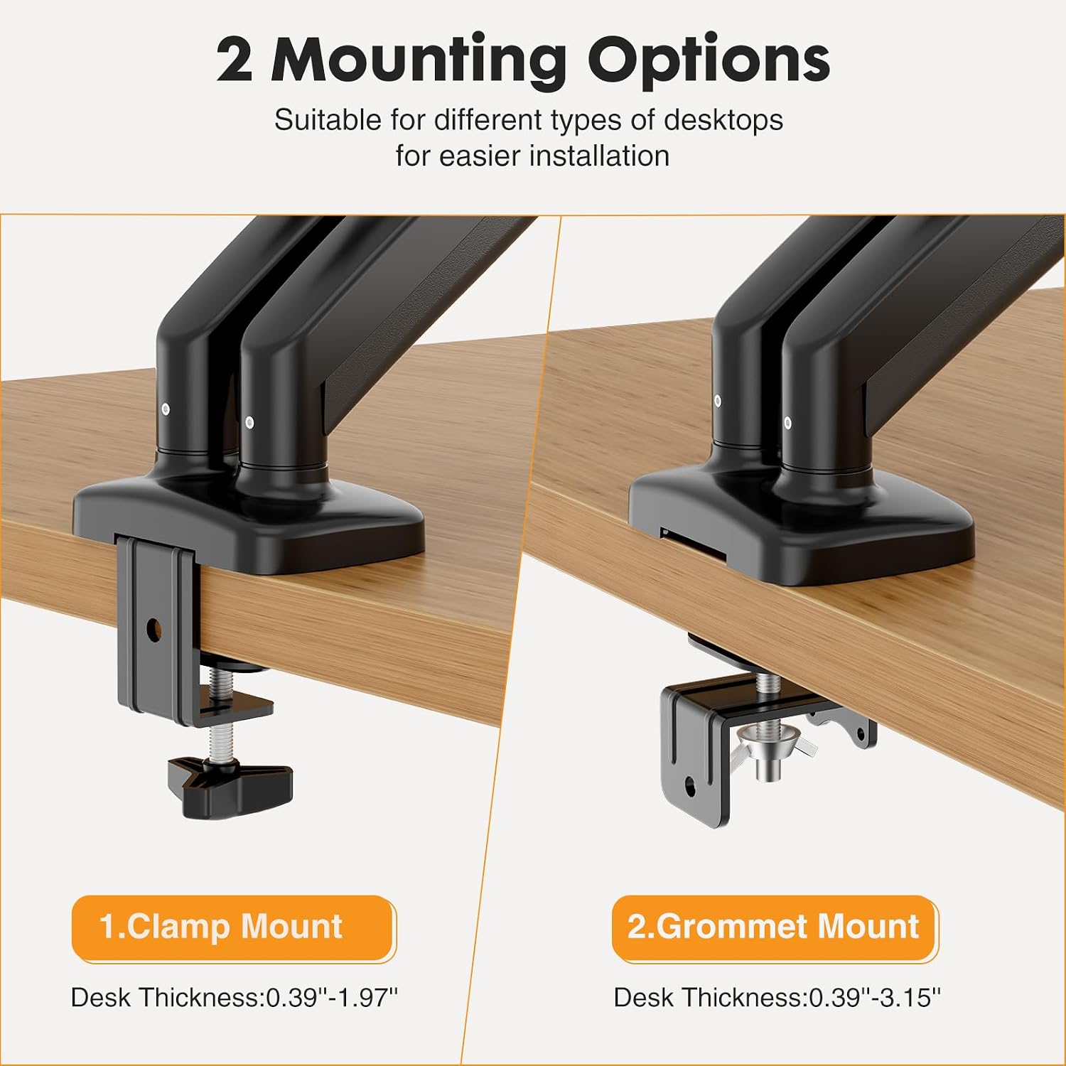 Detalle de DUMOS Dual Monitor Mount 32-Inch