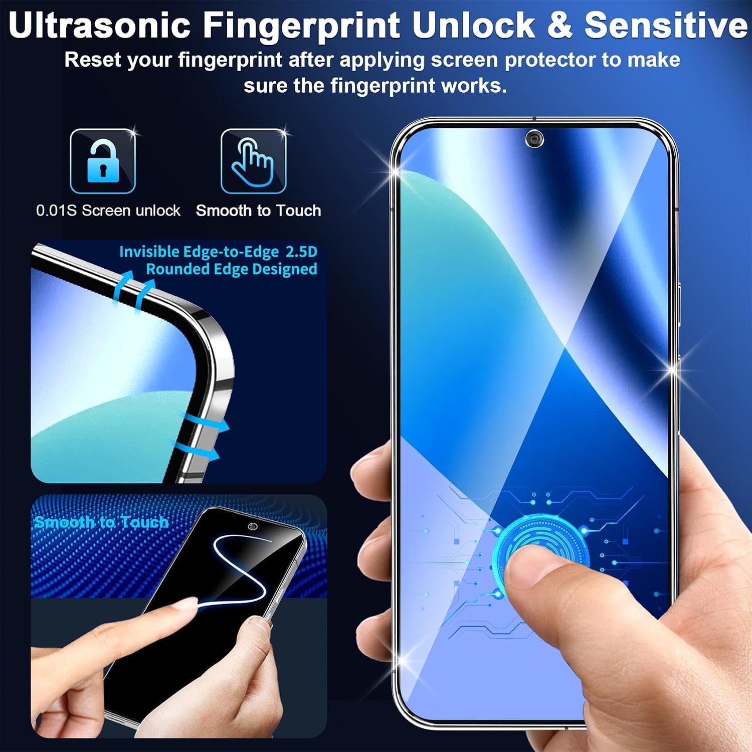 Thumbnail 6 de letosan Pixel 10a Screen Protector Kit, 9H Tempered Glass, 3 Screen and 2 Camera Protectors