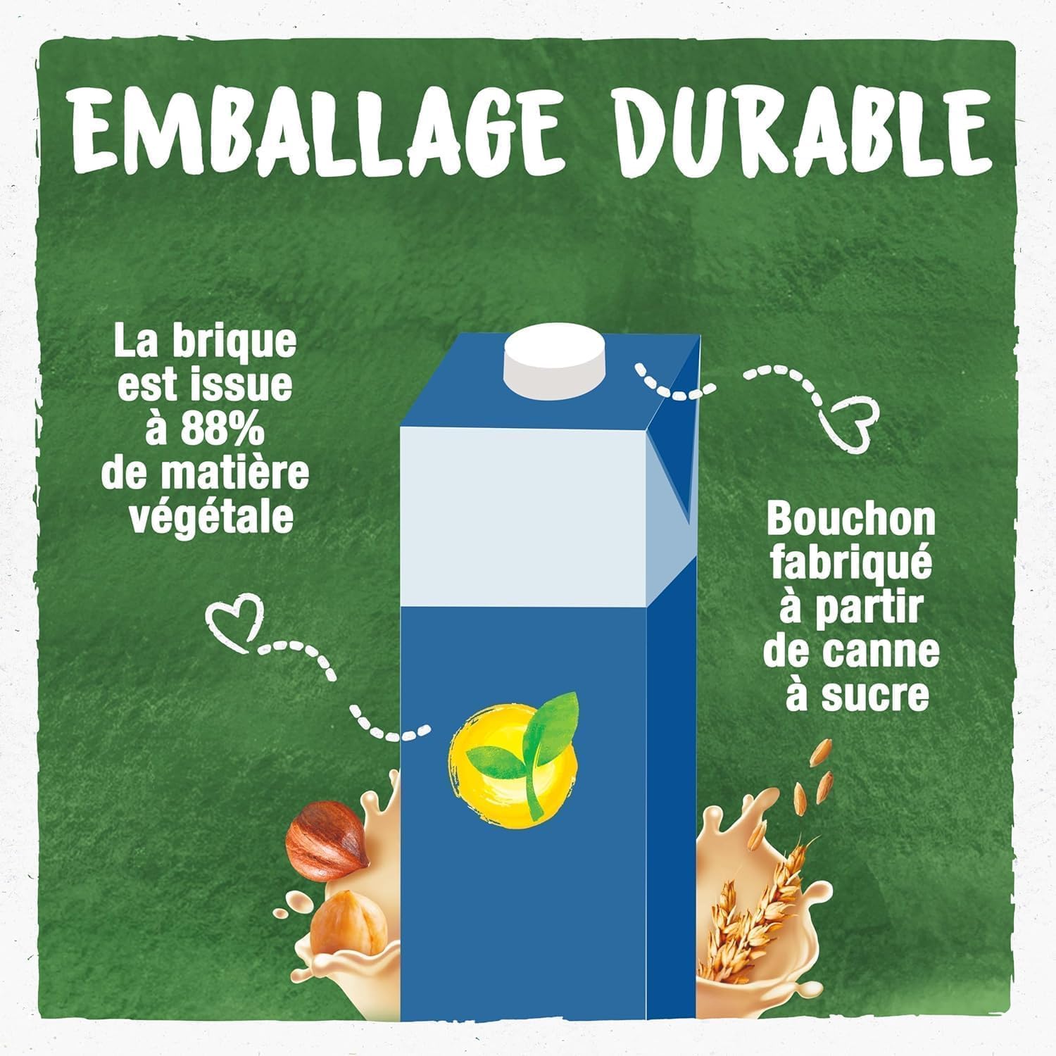 Thumbnail 3 de BJORG Boisson Épeautre Noisette Sans Sucre Ajouté – Lait Végétal Bio 1 L x 6
