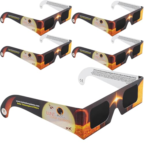 Detalle de Lunettes Éclipse Solaire – Lot de 5, ISO 12312-2 & CE, protection oculaire fiable