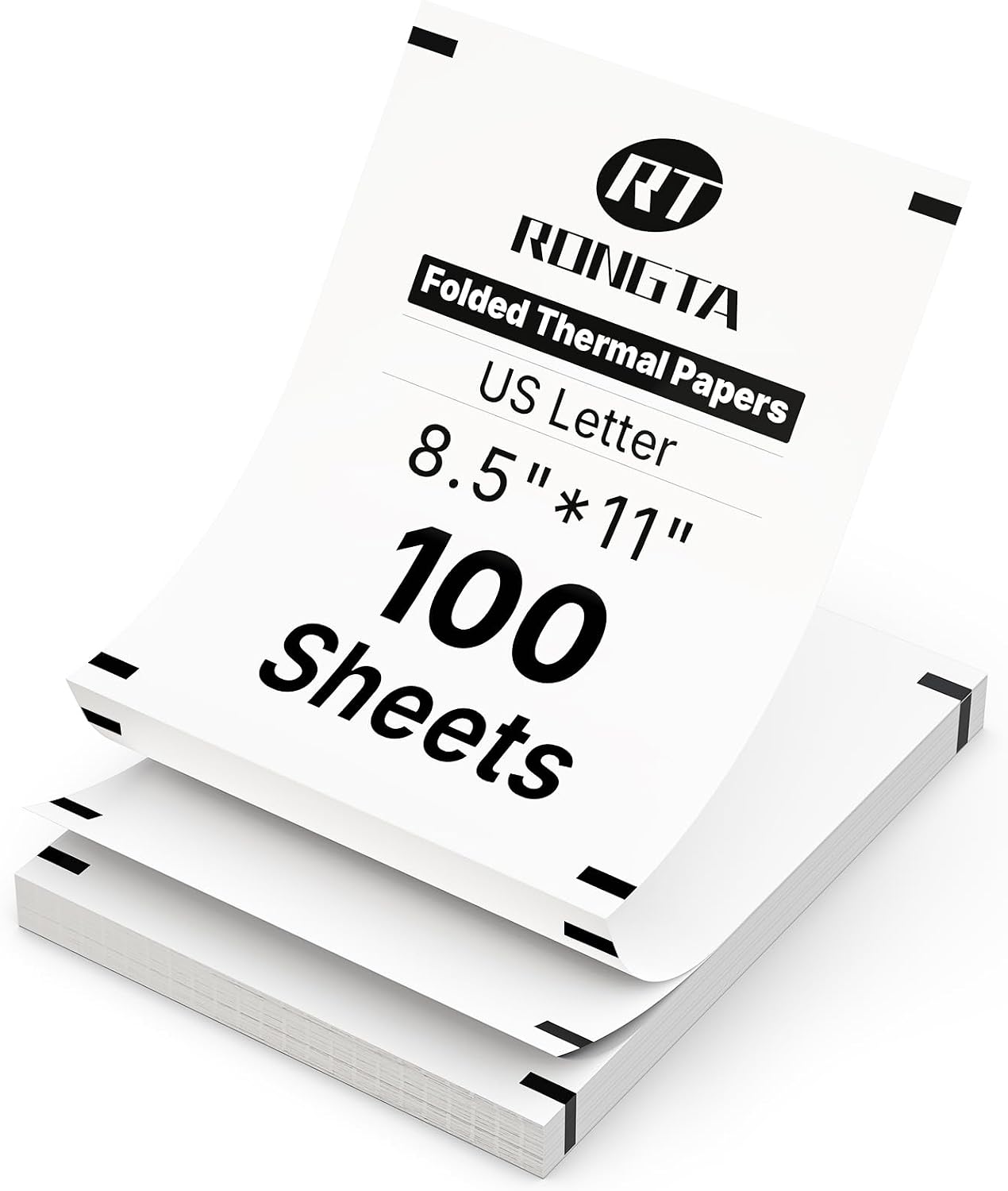 Detalle de Rongta 8.5 x 11-Inch Thermal Printer Paper, 100 Sheets, BPA-Free