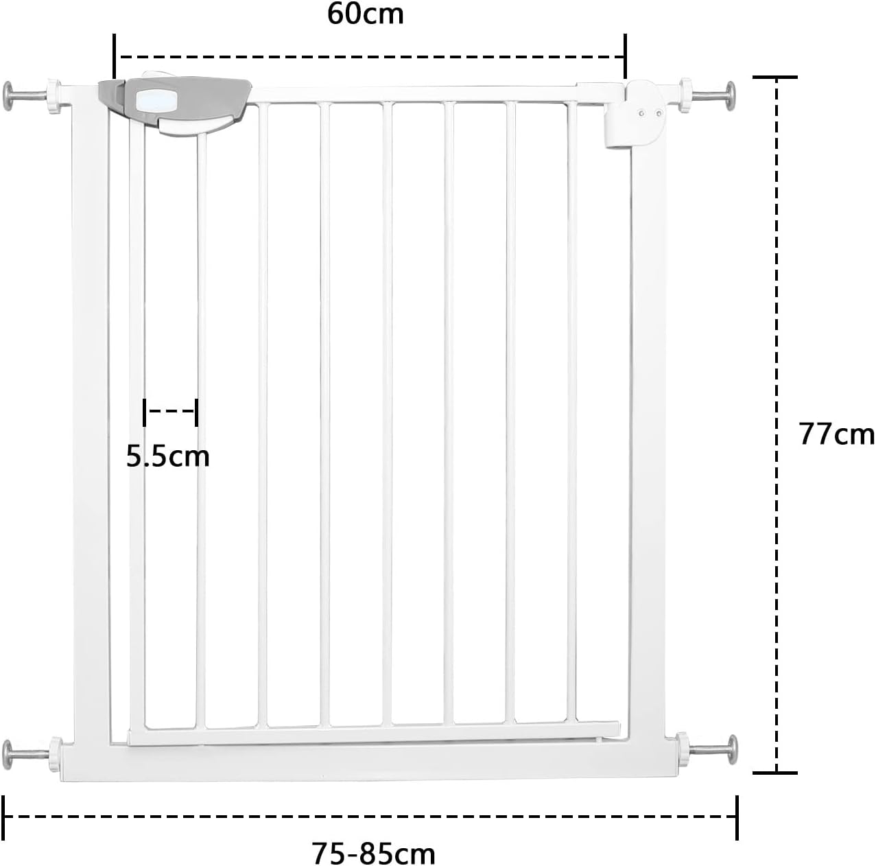 Thumbnail 1 de Froadp Cancelletto di Sicurezza per Bambini e Animali – Barriera universale 85–95 cm, montaggio senza trapano
