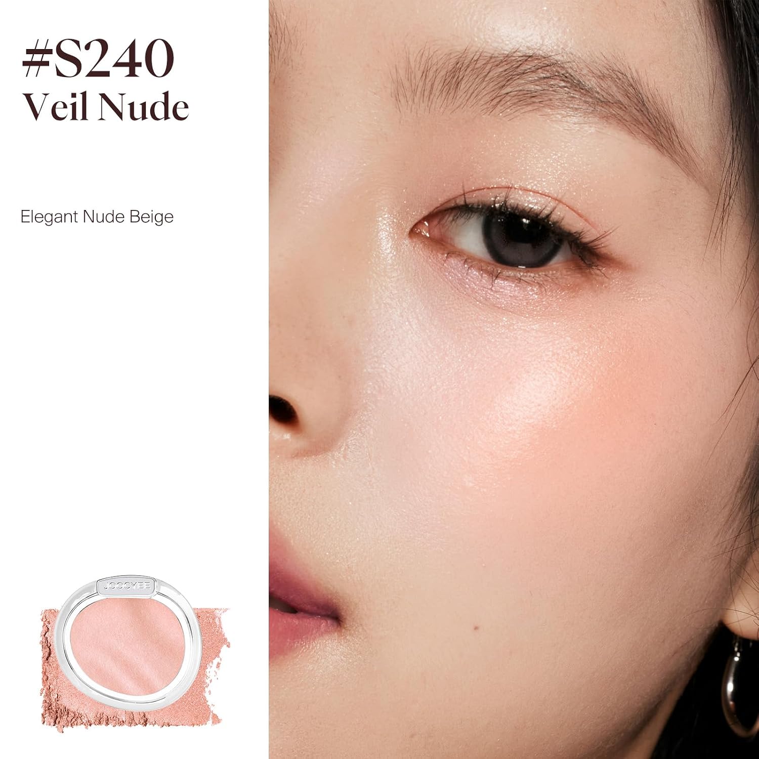 Thumbnail 1 de JOOCYEE AURA Glazed Blush Highlighter: Veil Nude, Dewy Finish