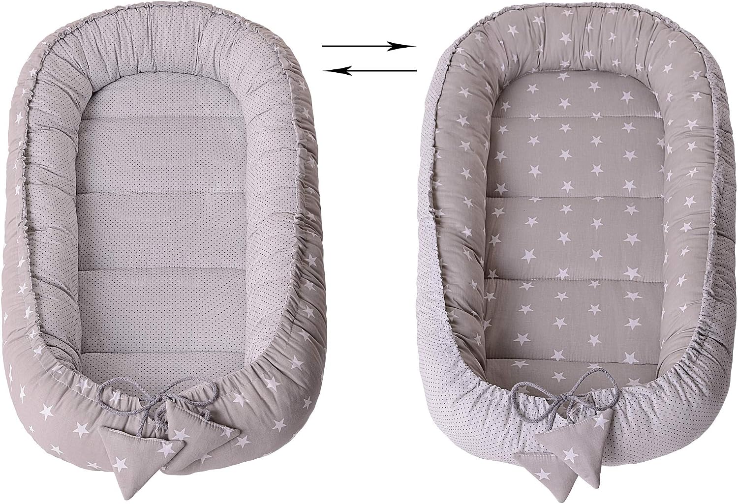 Detalle de Medi Partners Katzenbett Hundebett 75x60x10 cm – Cocoon-Nest mit gekauertem Rand, OEKO-TEX zertifiziert
