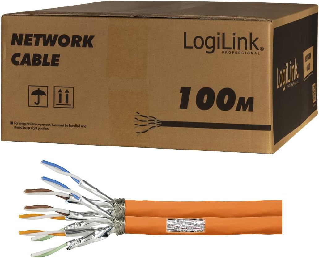 Detalle 1 de LogiLink CPV0063 – kabel instalacyjny CAT 7 1000 MHz, LSZH, AWG23 S/FTP, 100 m