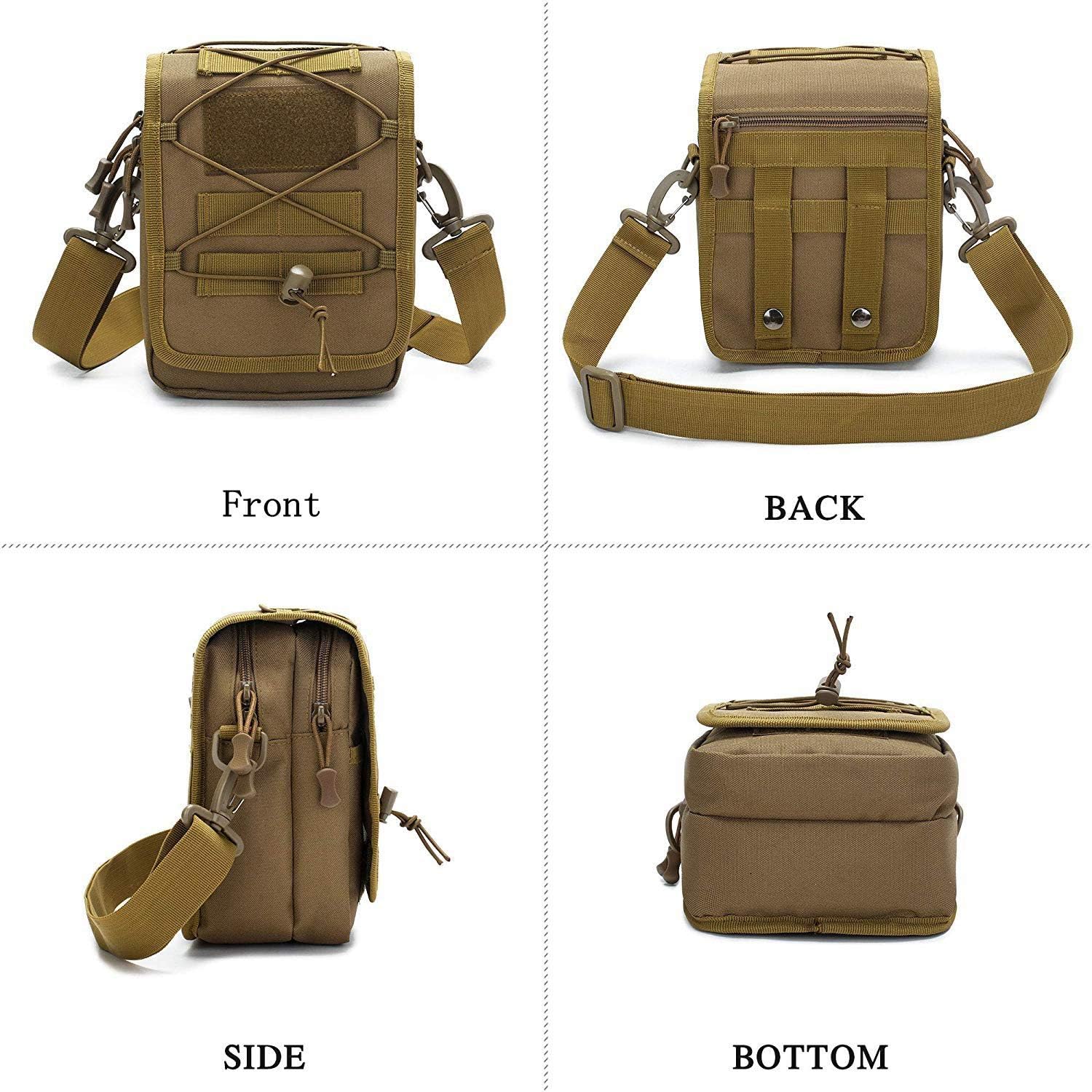 Detalle de HUNTVP Messenger Bag Tactical Cross Body Bag for Men and Women