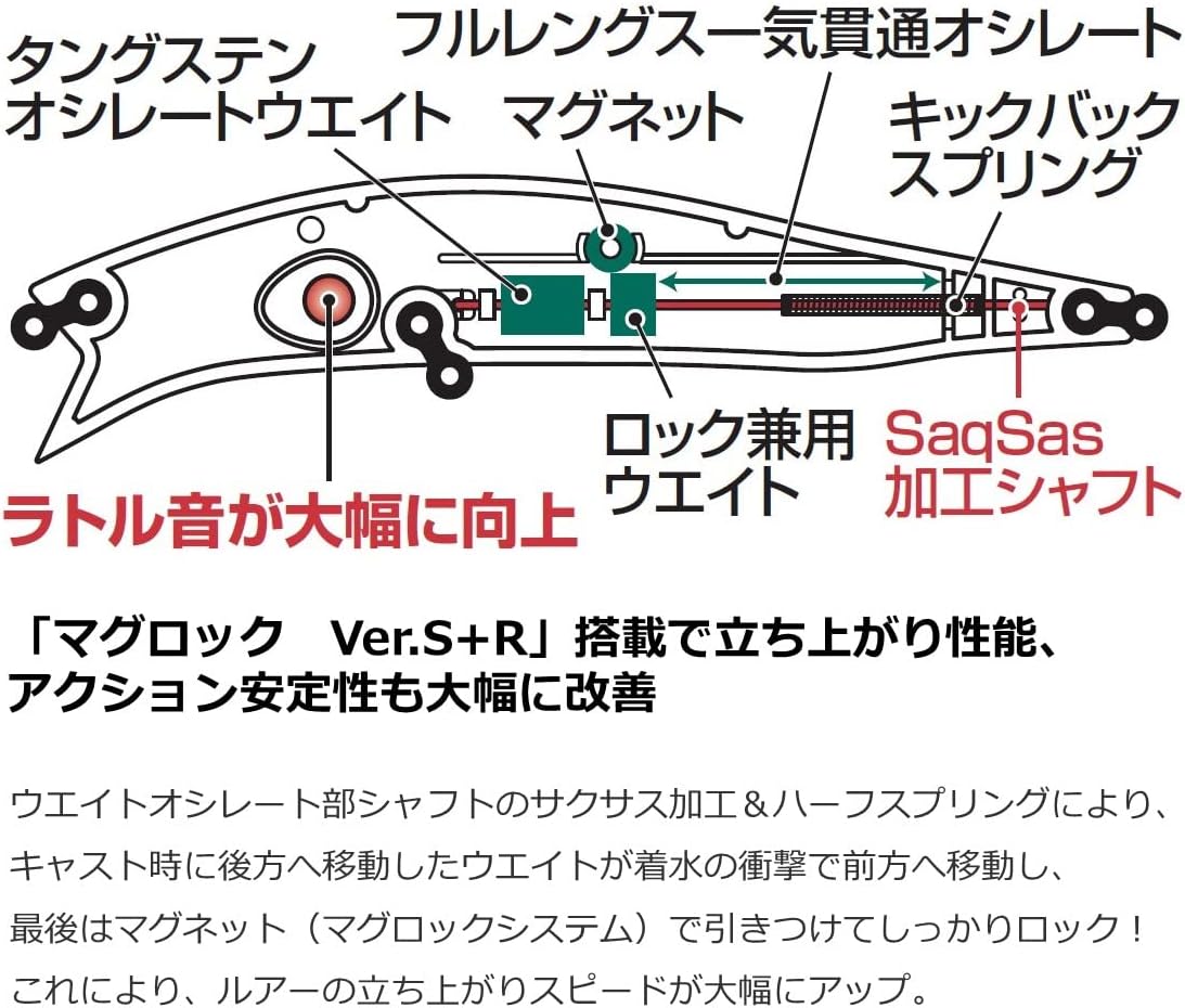 Detalle de ダイワ モアザンクロスウェイクR 90F/F111F SSR シーバス用フローティングルアー