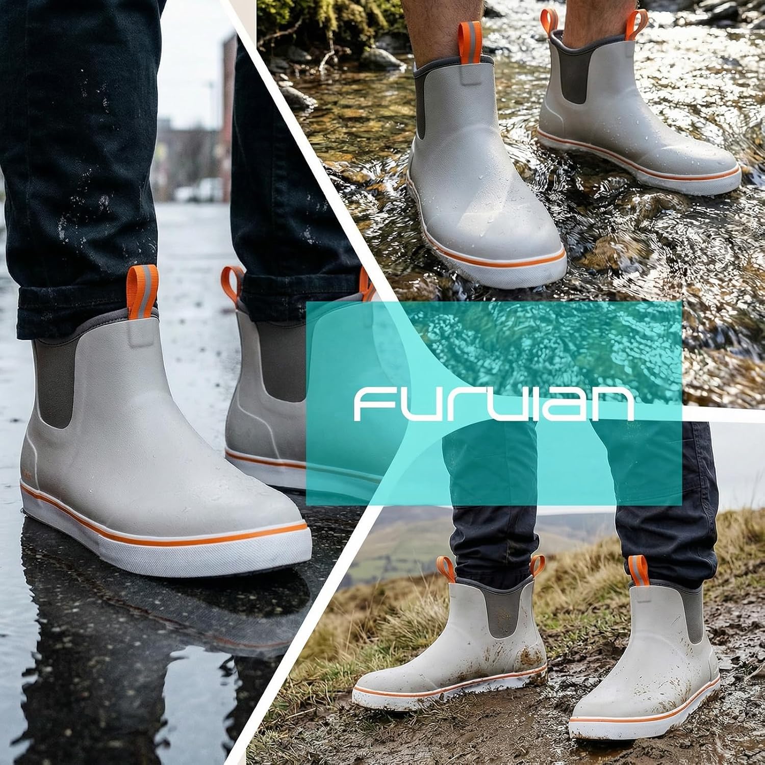 Thumbnail 5 de Furuian Deck Boots Waterproof Neoprene 1" Heel
