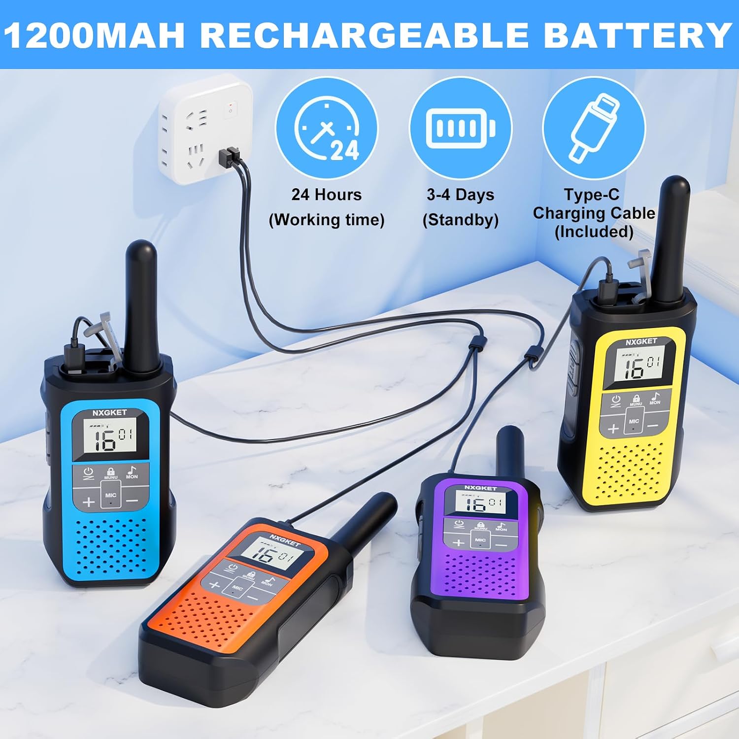 Detalle 2 de NXGKET Walkie Talkie 5 km 📡