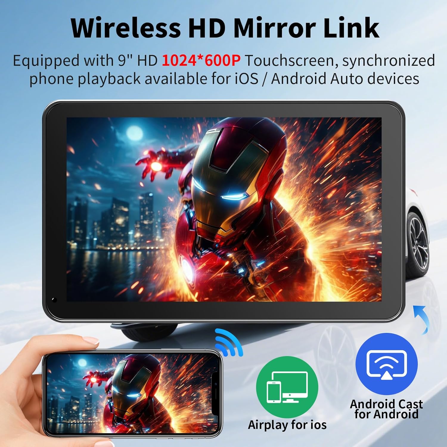 Thumbnail 3 de GTVFS 9in CarPlay Screen Wireless