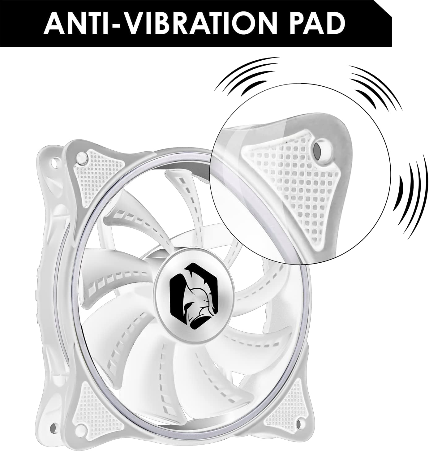 Thumbnail 4 de Empire Gaming Ventola da case per PC gamer 2x120 mm RGB indirizzabile PWM 3 pin 5V Dual Loop, bianco