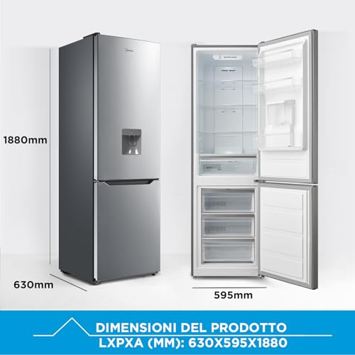 Detalle 2 de Midea MDRB424FGE02IW 310L - Frigorifero Combinato a Libera Installazione, Total No Frost e MultiFlow