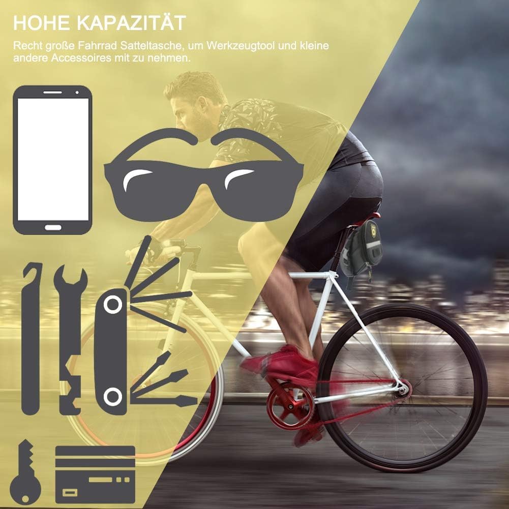 Detalle 2 de Kit di riparazione biciclette Fengzio con pompa, multitool 16 in 1 e strumenti d’emergenza