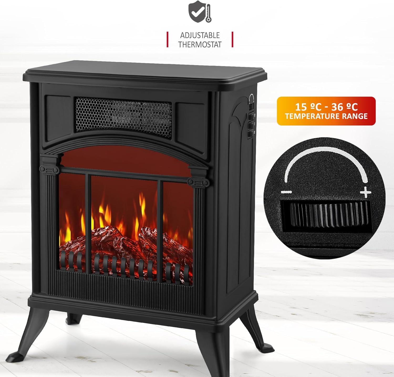 Thumbnail 2 de NETTA 1900W Stove Heater Electric Fireplace