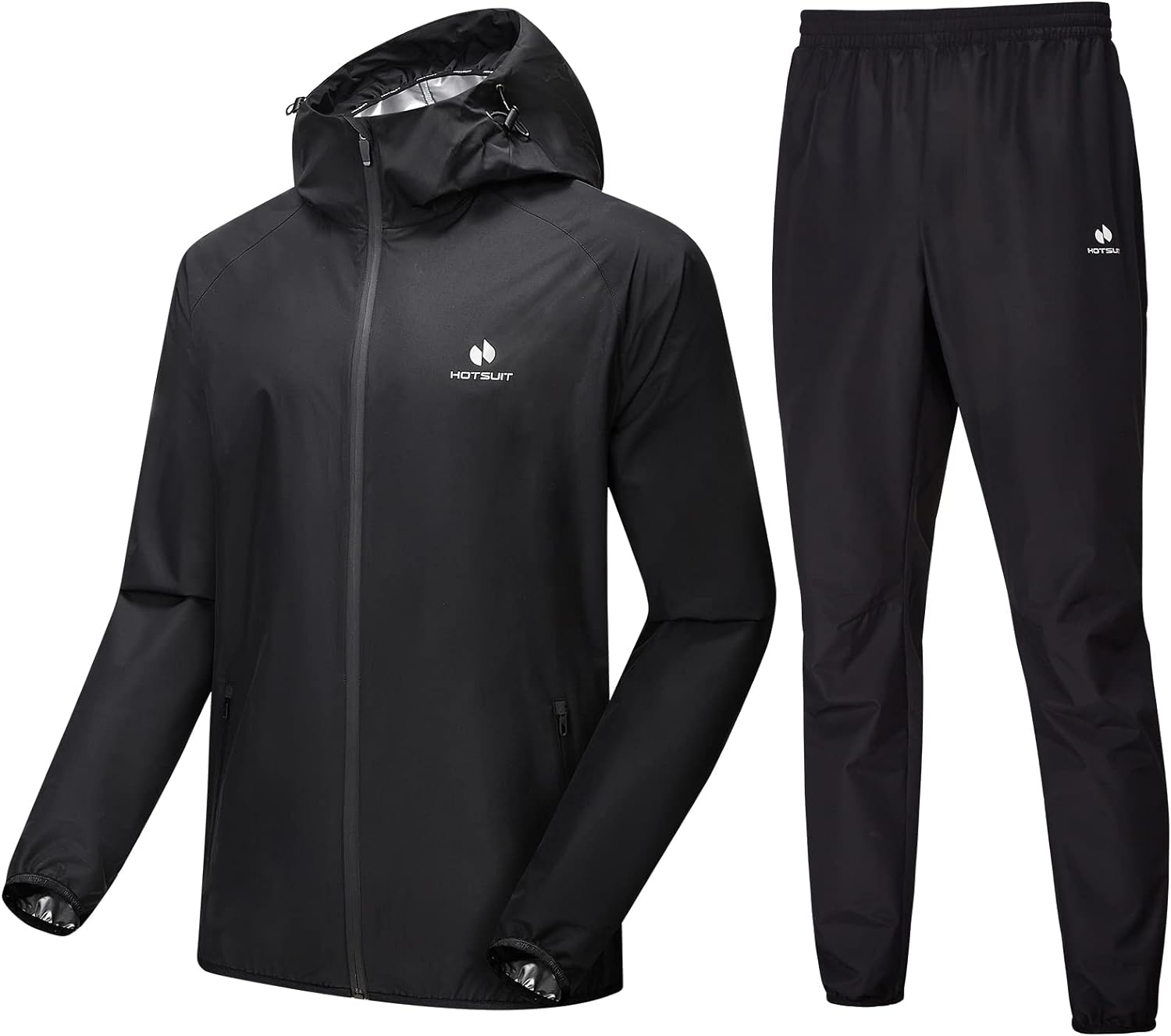 Detalle de HOTSUIT Sauna Suit for Men (Silver-Heat) Windproof Waterproof Sweat Jacket & Pants