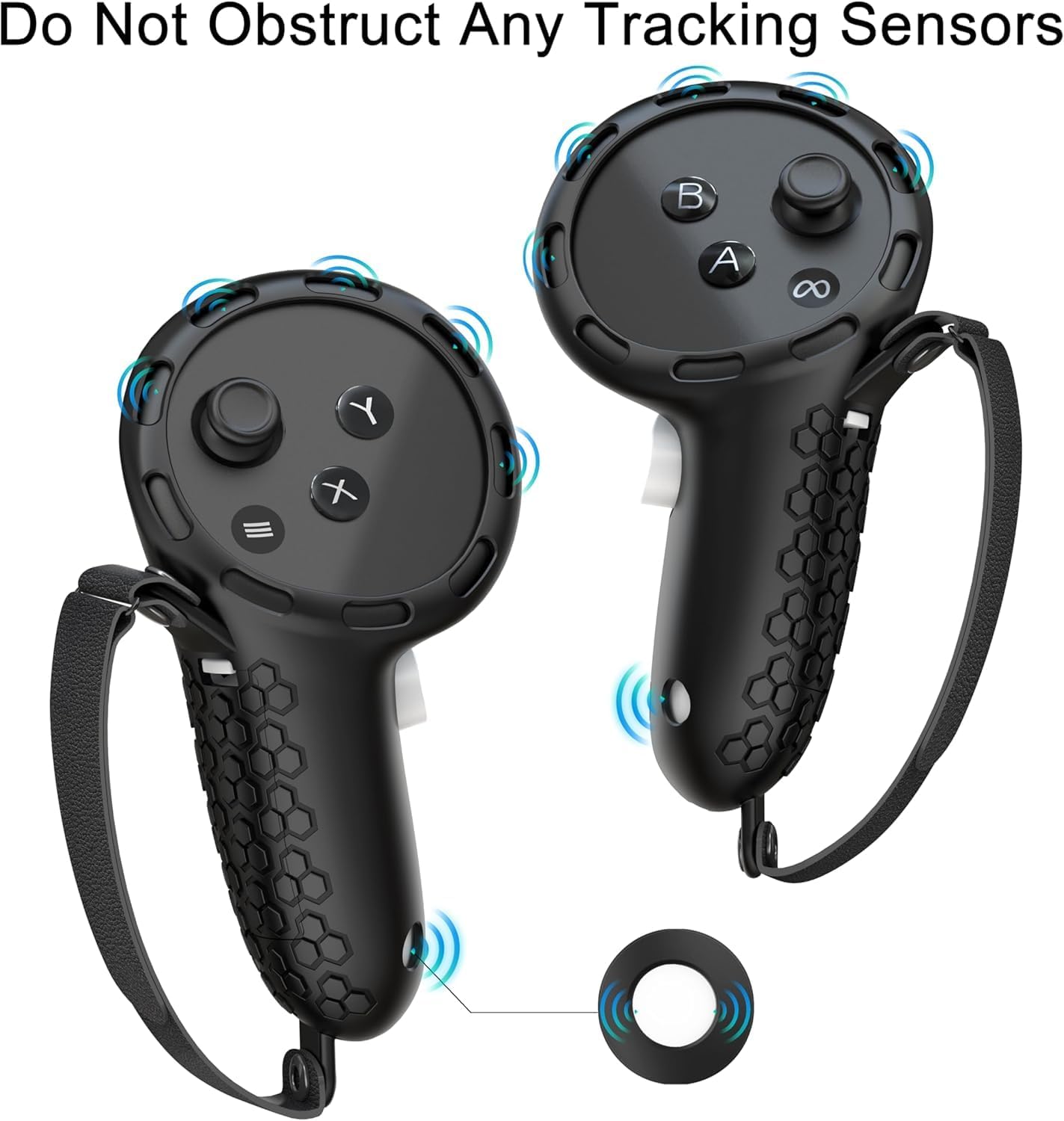 Detalle de Meta Quest 3S Controller Grips with Thumbstick Covers