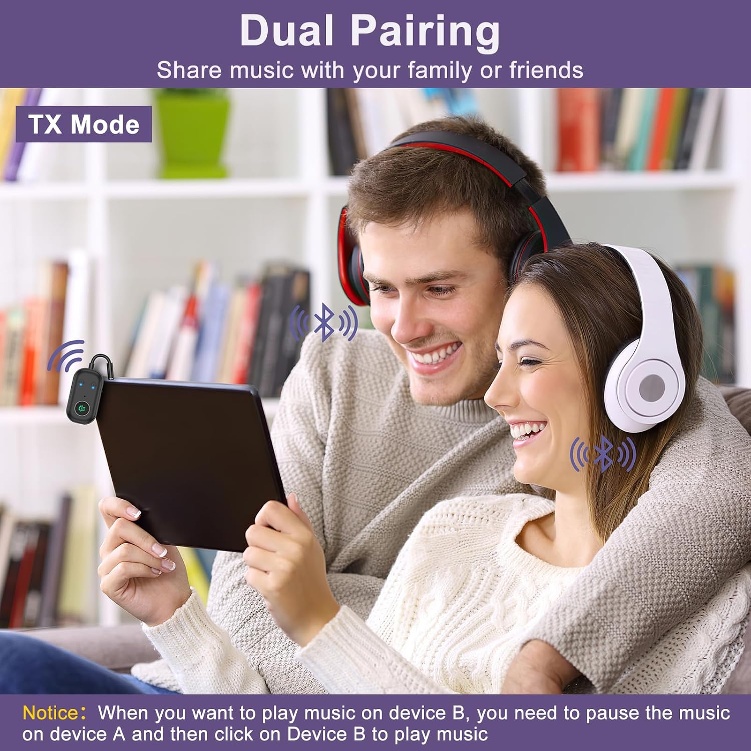 Thumbnail 3 de OQIMAX Bluetooth 5.3 2-in-1 Transmitter Receiver AUX audio adapter for TV, PC & headphones