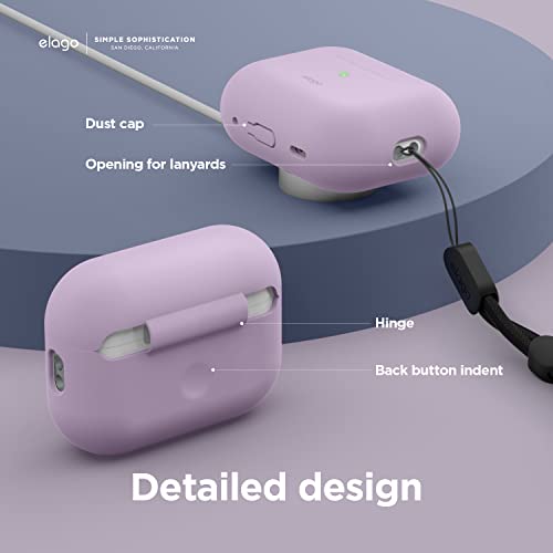 Detalle 2 de elago Coque silicone pour AirPods Pro 2 avec dragonne, violet